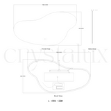 Swan Back-Lit LED Bathroom Mirror | 800 x 1500