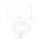 Oval Back-Lit LED Bathroom Mirror | 800 x 1200