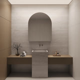 Arch Mirror Frameless Shaving Cabinet | 1100 x 900