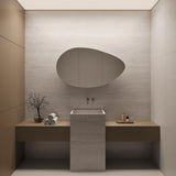 Pebble Mirror Frameless Shaving Cabinet | 700 x 1200