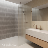Fluto Radius Frameless Shower Screen 2050 | Fluted
