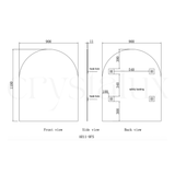 Arch Vanity Mirror Frameless | 1100 x 900