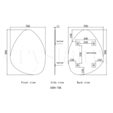 Rock Vanity Mirror Frameless | 900 x 700