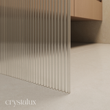 Fluto Radius Frameless Shower Screen 2050 | Fluted