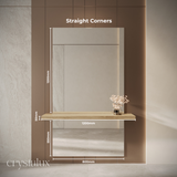 Rectangle Wall-Mount Integrated Shelf Mirror | 1800 x 1000