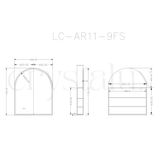 Arch Frameless LED Mirror Cabinet | 1100 x 900