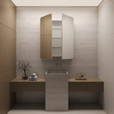 Rectangle Mirror Frameless Shaving Cabinet | 1100 x 900