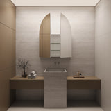 Arch Mirror Frameless Shaving Cabinet | 1100 x 900