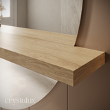 Half Moon Wall-Mount Integrated Shelf Mirror | 1800 x 1000