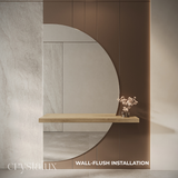 Half Moon Wall-Mount Integrated Shelf Mirror | 1800 x 1000