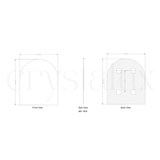 Arch Vanity Mirror Frameless | 900 x 750