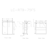 Rectangle Frameless LED Mirror Cabinet | 900 x 750
