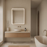 Rectangle Frameless LED Mirror Cabinet | 1100 x 900