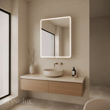Rectangle Frameless LED Mirror Cabinet | 1100 x 900