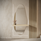 Stone Wall-Mount Integrated Shelf Mirror | 1800 x 800