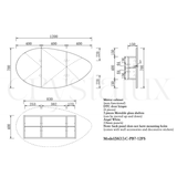 Pebble Mirror Frameless Shaving Cabinet | 700 x 1200