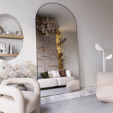 Aria - Brushed Aluminium Framed Full Length Mirror