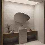 Pebble Mirror Frameless Shaving Cabinet | 700 x 1200