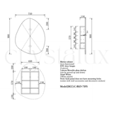 Rock Mirror Frameless Shaving Cabinet | 900 x 750