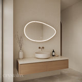 Pebble Frameless LED Mirror Cabinet | 1200 x 700