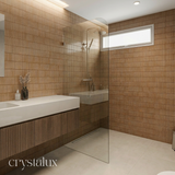 Celine Radius Frameless Shower Screen 2050 | Clear