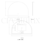Arch Back-Lit LED Bathroom Mirror | 1000 x 1500