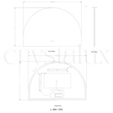 Arch Back-Lit LED Bathroom Mirror | 800 x 1200
