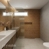 Celine Radius Frameless Shower Screen 2050 | Clear