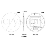 LED Circle Vanity Mirror Frameless | 1000