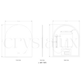 Arch Back-Lit LED Bathroom Mirror | 900 x 750
