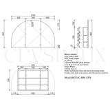 Arch Mirror Frameless Shaving Cabinet | 800 x 1200