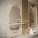Stone Wall-Mount Integrated Shelf Mirror | 1800 x 800