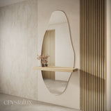 Stone Wall-Mount Integrated Shelf Mirror | 1800 x 800
