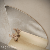 Half Moon Wall-Mount Integrated Shelf Mirror | 1500 x 800