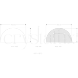 Half Moon Frameless Full Length Arch Mirror | 1800 x 1000 (Pre-order for mid September)