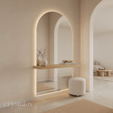 Arch Back-Lit LED Wall-Mount Integrated Shelf Mirror | 1800 x 1000 (Pre-order for late September)