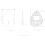 Rock Back-Lit LED Bathroom Mirror | 1100 x 900 (Pre-order for mid September)