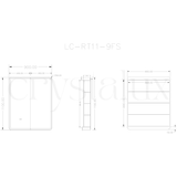 Rectangle Frameless LED Mirror Cabinet | 1100 x 900