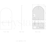 Arch Back-Lit LED Wall-Mount Integrated Shelf Mirror | 1800 x 1000 (Pre-order for late September)