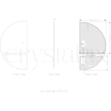 Half-Moon Back-Lit LED Wall-Mount Integrated Shelf Mirror | 1800 x 1000 (Pre-order for mid September)