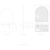 Arch Back-Lit LED Wall-Mount Integrated Shelf Mirror | 1800 x 1000 (Pre-order for late September)