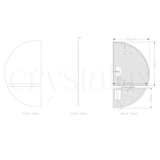 Half-Moon Back-Lit LED Wall-Mount Integrated Shelf Mirror | 1800 x 1000 (Pre-order for late September)