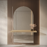 Arch Wall-Mount Integrated Shelf Mirror | 1800 x 1000
